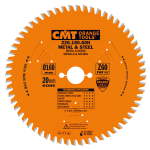 CMT Orange Industrielle Kreissägeblätter für eisenhaltiges Material und PVC - D136,5x1,5 d20+10 Z56 