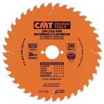 CMT Orange Sägeblätter für Nicht-Eisenmetalle, Kunststoffe - D216x2,6 d30 Z40 HW #284.216.40M