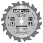 CMT Kreissägeblätter für Längsschnitte, für Handkreissägen - D160x16 Z12 HW #C29016012E