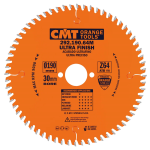 CMT Orange Kreissägeblätter für Querschnitte, für Handkreissägen - D190x2,6 d30 Z64 HW #C29219064M