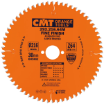 CMT Orange Kreissägeblätter für Querschnitte, für Handkreissägen - D216x2,8 d30 Z64 HW -5°Neg #C2922