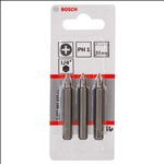 Bosch Schrauberbit Extra-Hart PH 1, 51 mm, 3er-Pack #2607001520