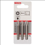 Bosch Schrauberbit Extra-Hart PH 3, 51 mm, 3er-Pack #2607001524