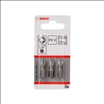 Bosch Schrauberbit Extra-Hart PZ 2, 25 mm, 3er-Pack #2607001558