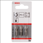 Bosch Schrauberbit Extra-Hart PZ 2, 25 mm, 3er-Pack #2607001558