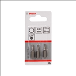 Bosch Schrauberbit Extra-Hart HEX 2, 25 mm, 3er-Pack #2607001718