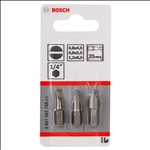 Bosch Schrauberbit-Set, Extra Hard, 3-tlg., S 0,6x4,5, S 0,8x5,5, S 1,2x8,0 #2607001750