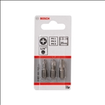 Bosch Schrauberbit-Set, Extra Hard, 3-tlg., PH1, PH2, PH3, 25 mm #2607001752