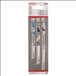 Bosch 3-tlg. Stichsägeblatt-Set, T-Schaft, Progressor for Wood and Metal #2607010515