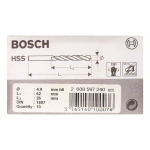Bosch 10 Karosseriebohrer 4,9x62mm #2608597240