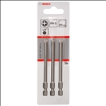 Bosch Schrauberbit Extra-Hart PH 1, 89 mm, 3er-Pack #2607001533