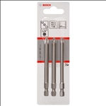 Bosch Schrauberbit-Set Extra-Hart, 3-teilig, PH2, PZ2, T25, 89 mm #2607001767