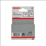 Bosch Flachdrahtklammer Typ 52, 12,3 x 1,25 x 12 mm, 1000er-Pack #2609200207