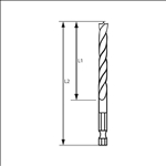 Bosch Holzspiralbohrer mit 1/4-Zoll Sechskantschaft, 2 x 24 x 62 mm #2608595518