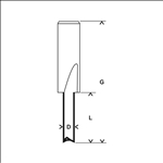 Bosch Nutfräser Expert for Wood, Voll-Carbide, 8 mm, D1 3 mm, L 9,5 mm, G 50,7 mm #2608629353