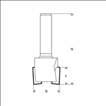 Bosch Scharniernutfräser Expert for Wood, 8 mm, D1 19 mm, L 12,5 mm, G 51 mm #2608629367