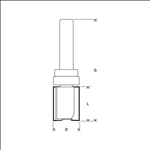 Bosch Bündigfräser Expert for Wood Laminate, 8 mm, D1 16 mm, L 20 mm, G 60 mm #2608629385