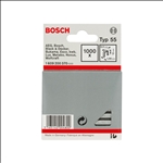 Bosch Schmalrückenklammer Typ 55, 6 x 1,08 x 12 mm, 1000er-Pack #1609200370