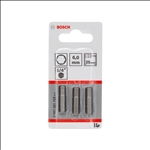 Bosch Schrauberbit Extra-Hart HEX 6, 25 mm, 3er-Pack #2607001728