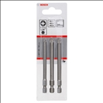 Bosch Schrauberbit-Set Extra-Hart, 3-teilig, PZ1, PZ2, PZ3, 89 mm #2607001761