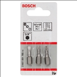 Bosch Schrauberbit-Set Extra-Hart (gemischt), 3-teilig, S 0,6x4,5, PH1, PZ1, 25 mm #2607001765