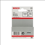 Bosch Flachdrahtklammer Typ 51, 10 x 1 x 8 mm, 1000er-Pack #2609200201