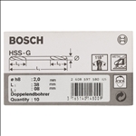 Bosch Doppelendbohrer HSS-G, 2 x 8 x 38 mm, 10er-Pack #2608597580