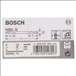 Bosch Doppelendbohrer HSS-G, 3 x 11 x 46 mm, 10er-Pack #2608597582