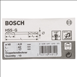 Bosch Doppelendbohrer HSS-G, 4,8 x 17 x 62 mm, 10er-Pack #2608597592