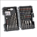 Bosch 35-teiliges Set mit Bohrern und Schrauberbits, HSS, Extra Hard, PH, PZ, SL, H, T #2607017327