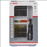 Bosch 37-teil. Set m Schrauberbits u Griff, PH, PZ, SL, TH, TQ, H, TW, SP, R und Bith #2607017320