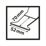 Bosch BIM Tauchsägeblatt MAII 52 APB, Wood and Metal, 70 x 52 mm #2608662769