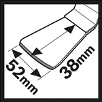 Bosch HCS Schaber ATZ 52 SFC, flexibel, 52 x 38 mm, 10er-Pack #2608664488