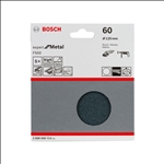 Bosch Schleifblatt F550, Expert for Metal, 125 mm, 60, ungelocht, Klett, 5er-Pack #2608608Y14