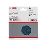 Bosch Schleifblatt F550, Expert for Metal, 125 mm, 24, ungelocht, Klett, 5er-Pack #2608608Y10