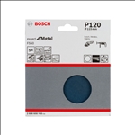 Bosch Schleifblatt F550, Expert for Metal, 115 mm, 120, ungelocht, Klett, 5er-Pack #2608608Y08