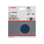 Bosch Schleifblatt F550, Expert for Metal, 115 mm, 60, ungelocht, Klett, 5er-Pack #2608608Y05