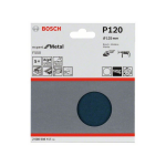 Bosch Schleifblatt F550, Expert for Metal, 125 mm, 120, ungelocht, Klett, 5er-Pack #2608608Y17