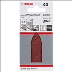 Bosch Schleifblatt C430, 32 mm, 40, ungelocht, 5er-Pack #2608605166