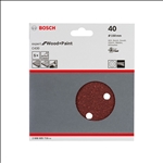 Bosch Schleifblatt C430, 150 mm, 40, 6 Löcher, Klett, 5er-Pack #2608605716