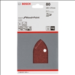 Bosch Schleifblatt C430, 100 x 170 mm, 80, 4 Löcher, Klett, 5er-Pack #2608607429