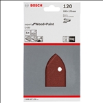 Bosch Schleifblatt C430, 100 x 170 mm, 120, 4 Löcher, Klett, 5er-Pack #2608607430