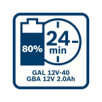 Bosch Akku Starter-Set: 2 x GBA 12 Volt, 2.0 Ah und GAL 12V-40 #1600A019R8