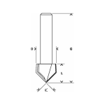 Bosch V-Nut Fräser 6x6,35x48 #2608628445