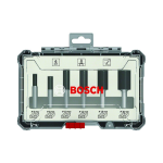 Bosch Fräser-Set, 6-teiliges Nutfräser-Set, 6-mm-Schaft #2607017465