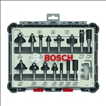 Bosch 15-teiliges Fräser-Set, 8-mm-Schaft #2607017472