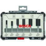 Bosch Fräser-Set, 6-teiliges Nutfräser-Set, 1/4-Zoll Schaft. Für Handfräsen #2607017467
