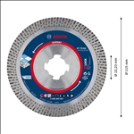 Bosch EXPERT HardCeramic X-LOCK Diamanttrennscheiben, 115 x 22.23 x 1.4 x 10 mm #2608900657