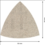 Bosch EXPERT M480 Schleifnetz, 93x93mm, K80, 5-tlg. #2608900716