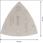 Bosch EXPERT M480 Schleifnetz, 93x93mm, K100, 5-tlg. #2608900717